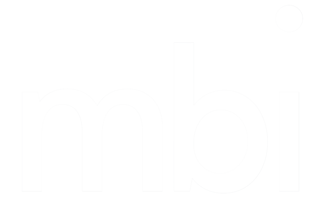 Modern Business Interiors white logo on a transparent background