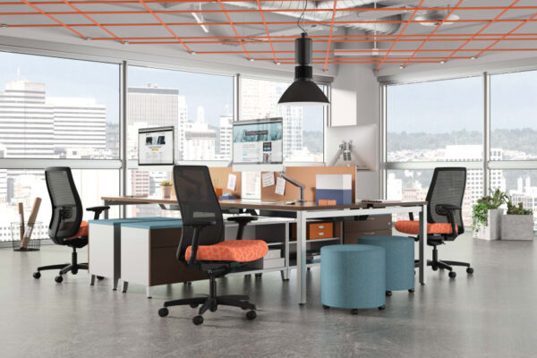 Modern Business Interiors commercial work stations for commercial office space St Louis Kansas city