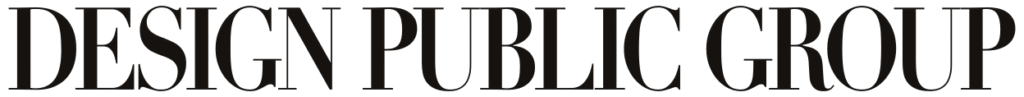 Design Public Group horizontal logo in black
